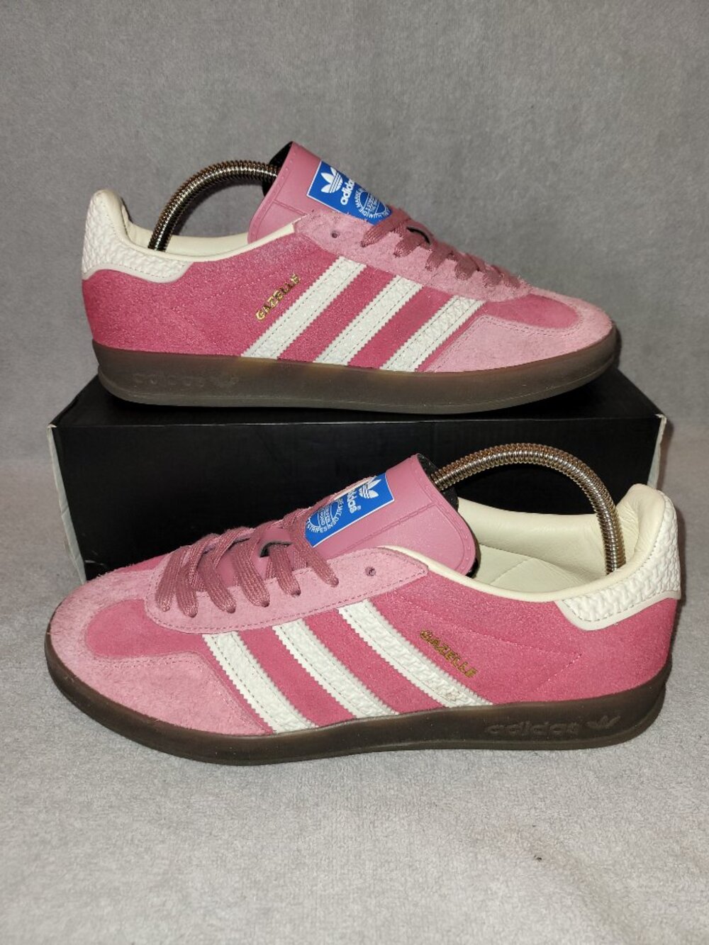 Adidas Gazelle Men's Size 10 Almost Pink White Brown Gum Sneakers IF1809 (#2656)